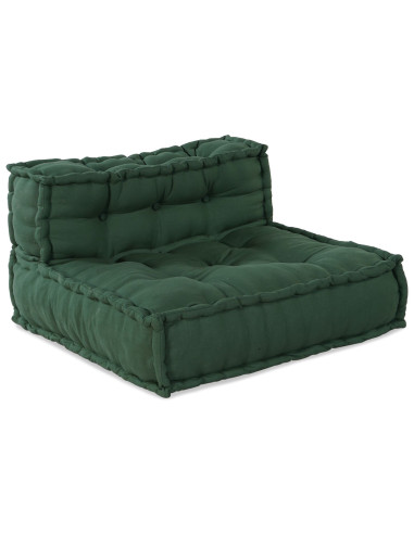 Divano modulare 3 pcs Verde Tessuto
