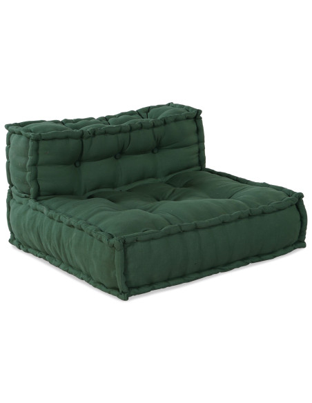 Divano modulare 3 pcs Verde Tessuto