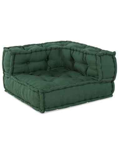 Divano modulare 3 pcs Verde Tessuto