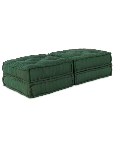 Pouf Modulari  2 pz Verde in Tessuto