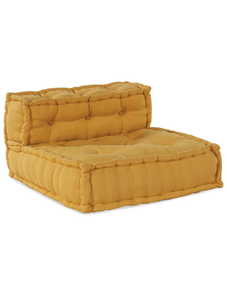 Pouf Modulari  4 pz Giallo in Tessuto