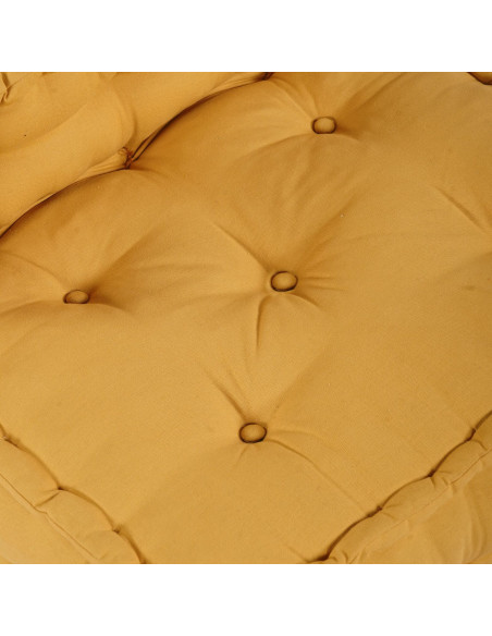 Pouff Modulari  4 pz in Tessuto Giallo