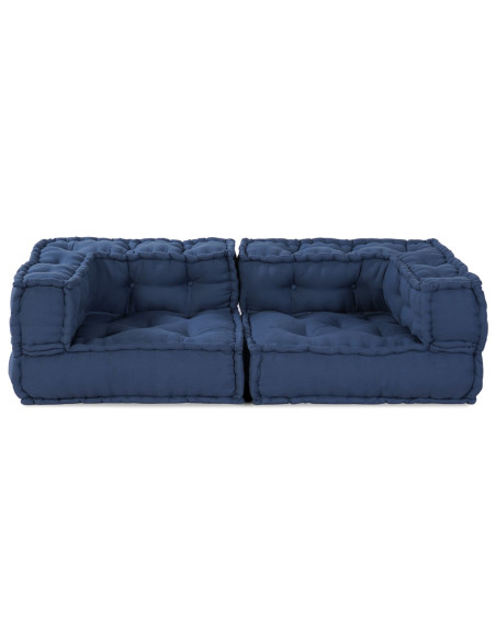 Pouf Modulare Indigo 140x70x36 in Tessuto di