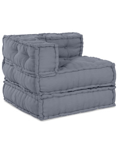 Divano angolare modulare Grigio 70 x 70 x 56 cm Tessuto 2