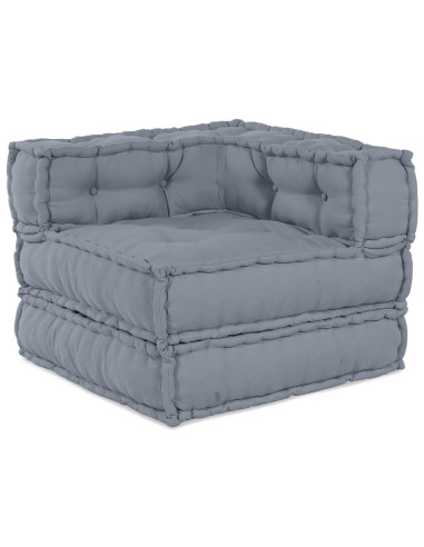 Divano angolare modulare Grigio 70 x 70 x 56 cm Tessuto