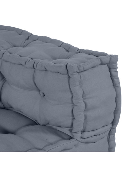 Pouf Modulare  Grigio 140x70x36 in Tessuto