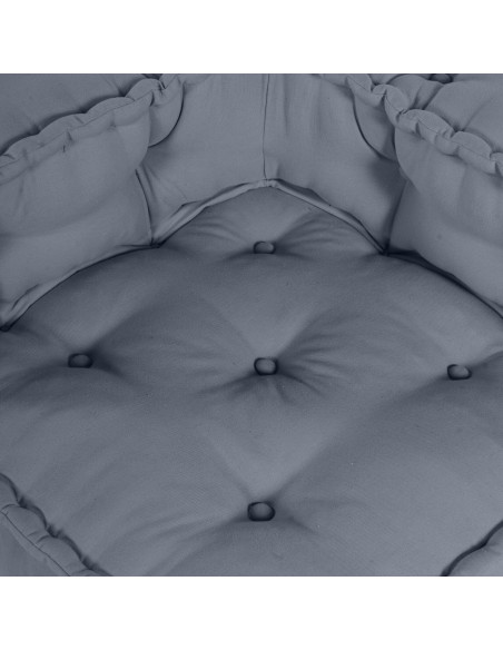 Pouf Modulare  Grigio 140x70x36 in Tessuto