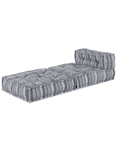 Pouff Modulare  Grigio 70x70x54 in Tessuto