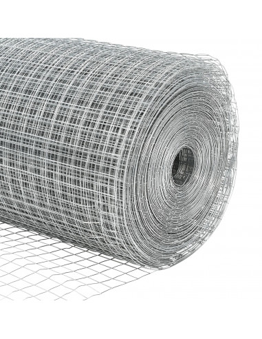 Recinto in rete saldata  con 22 pali a U Argento 1.4x25 m Acciaio