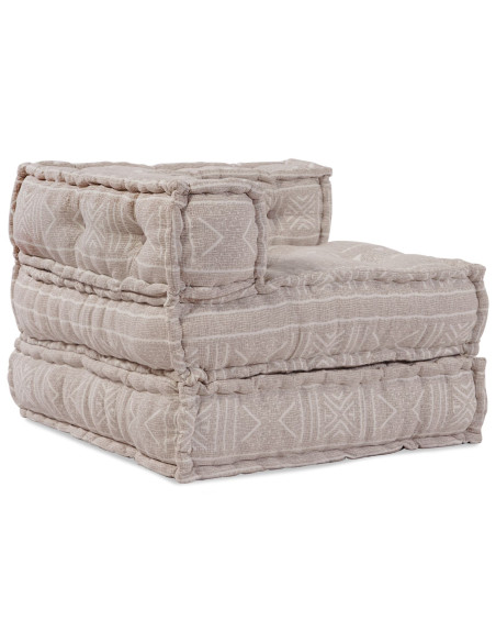 Pouf Modulare  Marrone Chiaro 70x70x54 in Tessuto