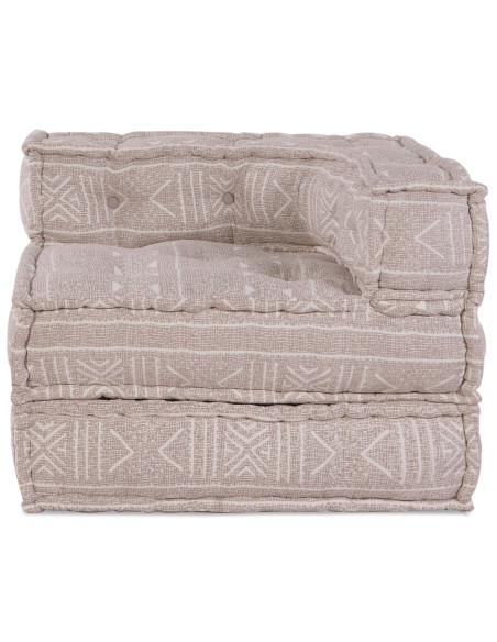 Pouf Modulare  Marrone Chiaro 70x70x54 in Tessuto