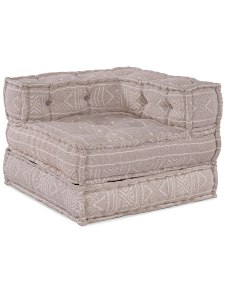 Pouf Modulare  Marrone Chiaro 70x70x54 in Tessuto