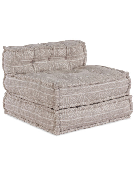 Pouf Modulare  Marrone Chiaro 70x70x54 in Tessuto