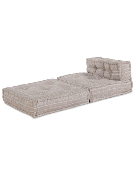 Pouf Modulare  Marrone Chiaro 70x70x54 in Tessuto