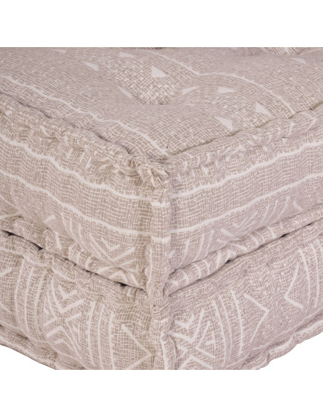 Pouf Modulare  Marrone Chiaro 70x70x36 in Tessuto