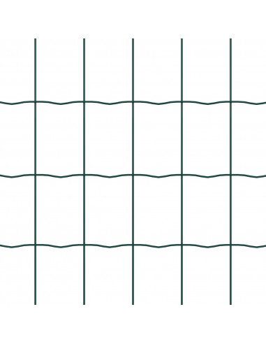 Recinzione Euro  con 5 Post U Verde 1x10 m Acciaio