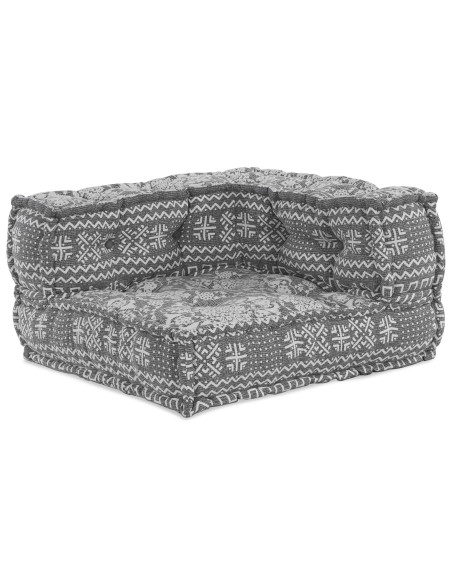 Pouffe Modulare  Grigio Chiaro 70x70x54 in Tessuto