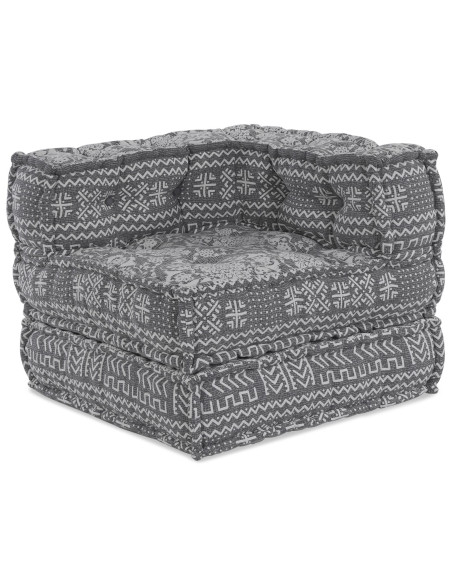Pouffe Modulare  Grigio Chiaro 70x70x54 in Tessuto