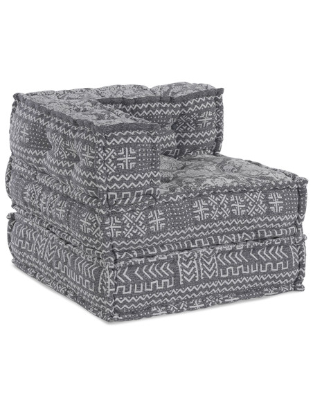 Pouffe Modulare  Grigio Chiaro 70x70x54 in Tessuto