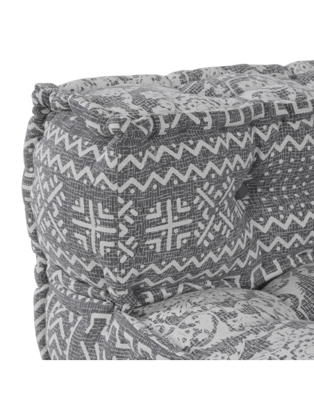 Pouffe Modulare Grigio Chiaro 70x70x54 in Tessuto di
