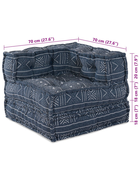 Pouf Modulare  Indigo 70x70x54 in Tessuto