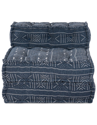 Divano modulare Stampa Indigo 70 x 70 x 56 cm Tessuto