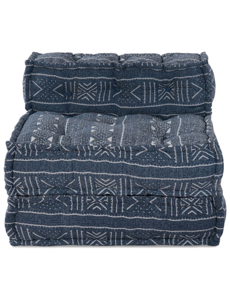 Divano modulare Stampa Indigo 70 x 70 x 56 cm Tessuto