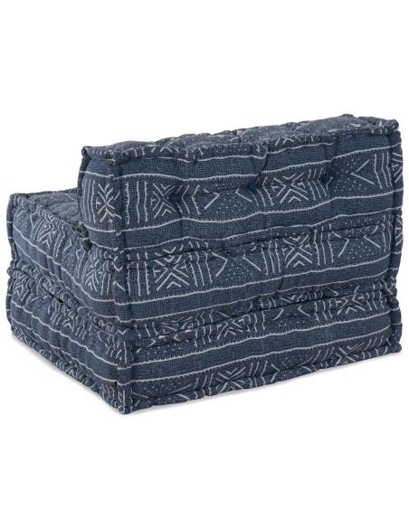 Divano modulare Stampa Indigo 70 x 70 x 56 cm Tessuto