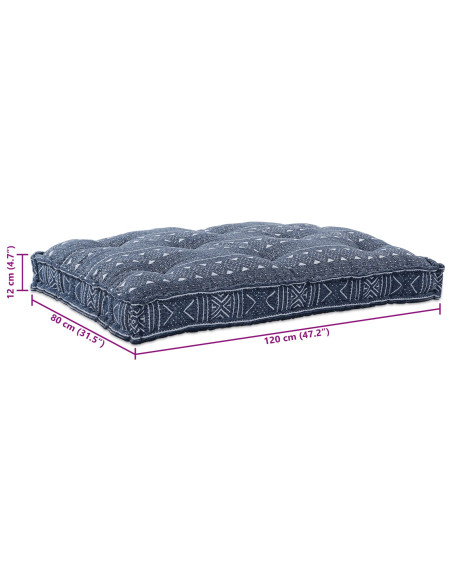 Cuscino per pallet  Indigo 120x80x12 cm in tessuto