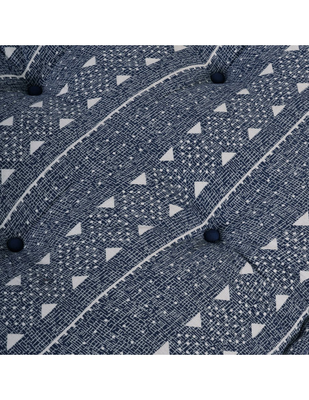 Divano modulare Stampa Indigo 120 x 80 x 12 cm Tessuto