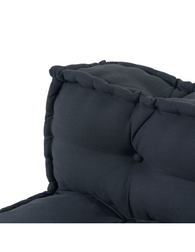 Divano modulare 2 pcs Antracite 120 x 80 x 38 cm Tessuto