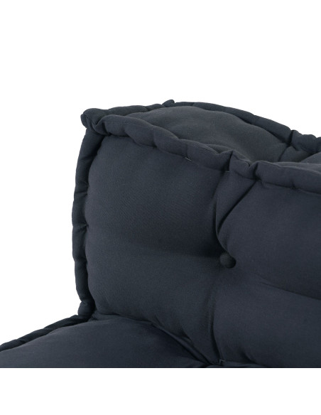Cuscino per Divano a Pallet con Supporto Lombare in Tessuto Antracite