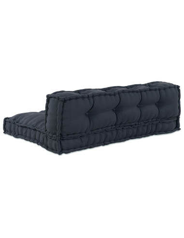 Divano modulare 2 pcs Antracite 120 x 80 x 38 cm Tessuto