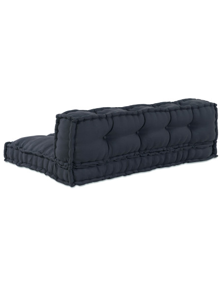 Divano modulare 2 pcs Antracite 120 x 80 x 38 cm Tessuto