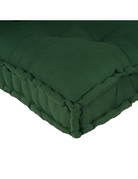Cuscino per divano a pallet con braccioli e supporto per la schiena in tessuto verde