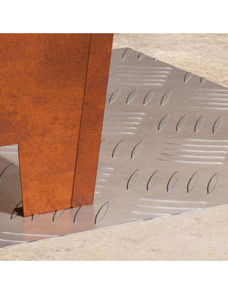 Gradini per Scale Quadrato 2 pcs Argento 40 x 40 cm Alluminio