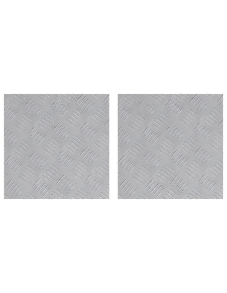Gradini per Scale Quadrato 2 pcs Argento 40 x 40 cm Alluminio