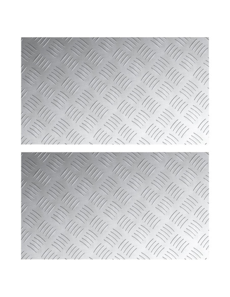 Pannelli in Alluminio Antiscivolo 2 pezzi 70x40 cm