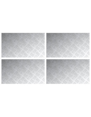 Gradini per Scale 4 pcs Argento 70 x 40 cm Alluminio