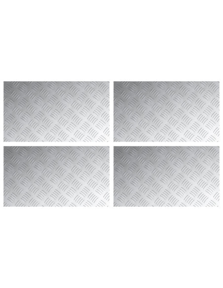 Gradini per Scale 4 pcs Argento 70 x 40 cm Alluminio