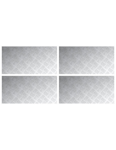 Gradini per Scale 4 pcs Argento 80 x 40 cm Alluminio
