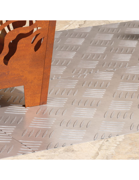 Gradini per Scale 4 pcs Argento 80 x 40 cm Alluminio