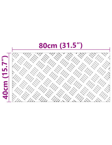 Gradini per Scale 2 pcs Argento 80 x 40 cm Alluminio