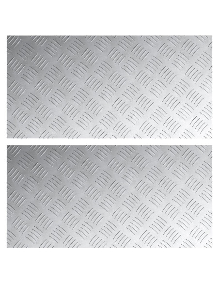 Set di 2 Placcature Antiscivolo in Alluminio 80x40 cm