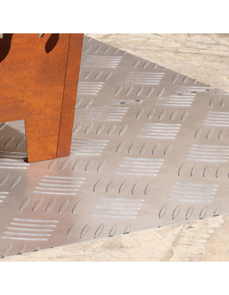 Gradini per Scale 2 pcs Argento 90 x 40 cm Alluminio