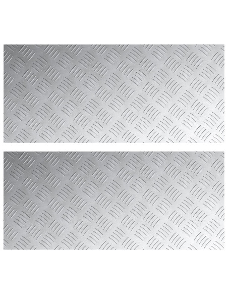 Pannelli in Alluminio a Righe 2 pz Antiscivolo 90x40 cm