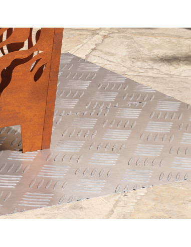 Gradini per Scale 2 pcs Argento 100 x 40 cm Alluminio