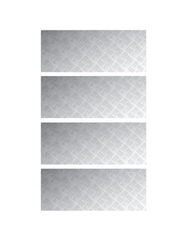 Gradini per Scale 4 pcs Argento 100 x 40 cm Alluminio