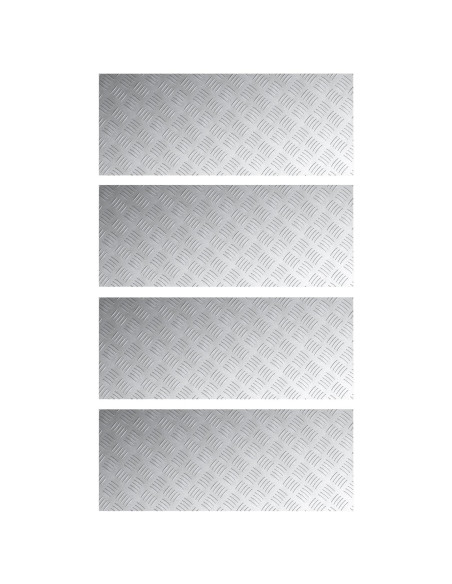 Gradini per Scale 4 pcs Argento 100 x 40 cm Alluminio