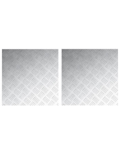 Gradini per Scale Quadrato 2 pcs Argento 50 x 50 cm Alluminio